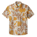 LeosWare® Men's Hawaiian Shirt Short Sleeve Button-up Breathable & Quick-Dry Aloha Golden Bloom