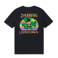 Hawaiian Tee For Men Dabbing Leprechaun St. Patrick'S Day Tee Crew Neck 100% Cotton - BLACK