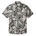 LeosWare® Men's Hawaiian Shirt Short Sleeve Button-up 95% Polyester, 5% Spandex Aloha Shadow Ballads