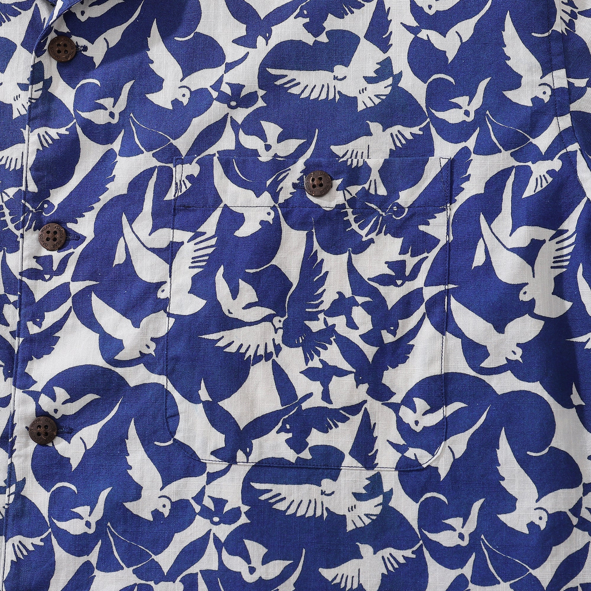 Hawaiian Shirt For Men Peace dove Shirt Camp Collar 100% Cotton
