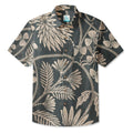 LeosWare® Men's Hawaiian Shirt Short Sleeve Button-up 95% Polyester, 5% Spandex Aloha Floral Elegance