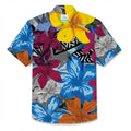 LeosWare® Men's Hawaiian Shirt Short Sleeve Button-up Breathable & Quick-Dry Aloha Blooming Tropics