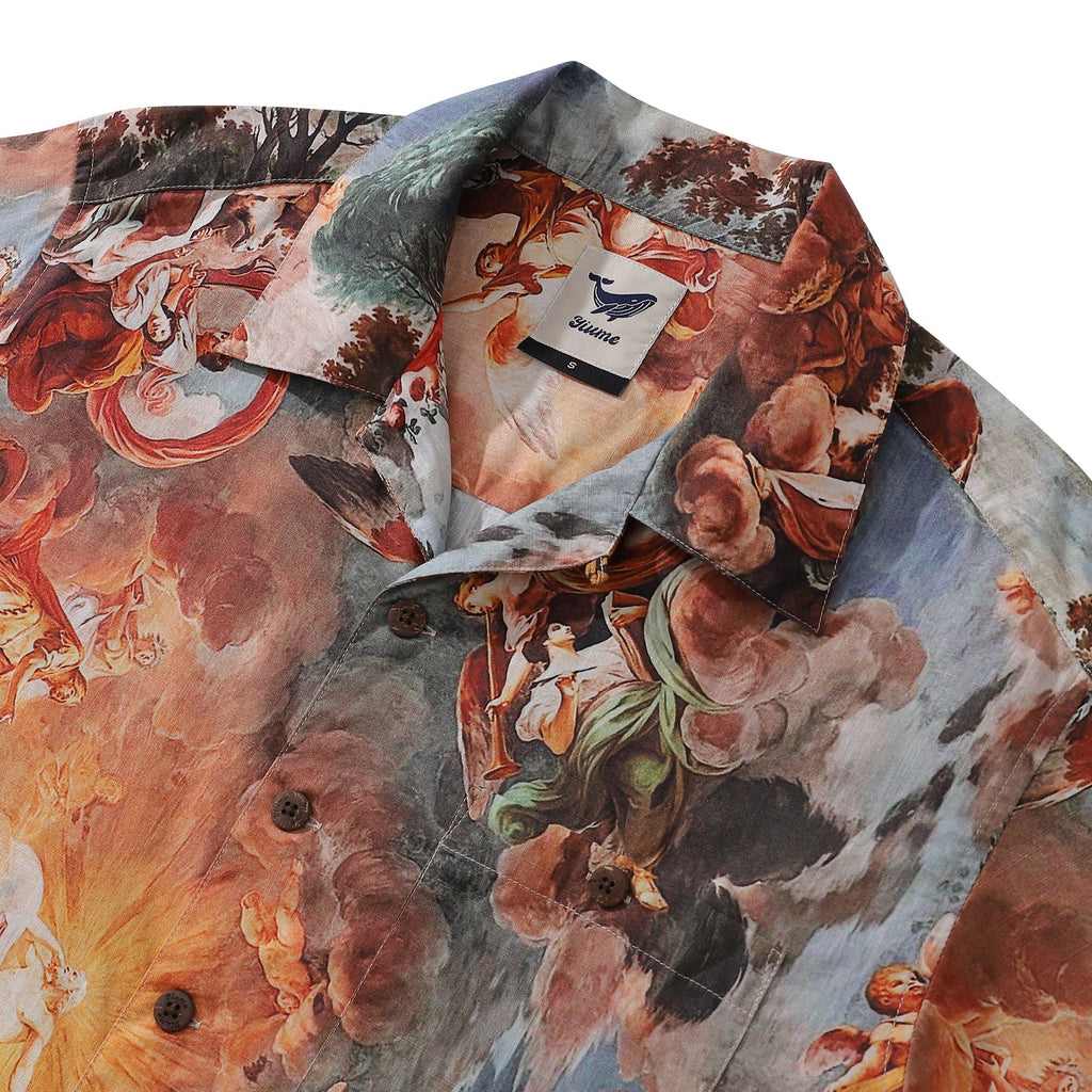 Hawaiian Shirt For Men Glory and the story of Camille and Brenno Shirt Camp Collar 100% Cotton