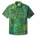 LeosWare® Men's Hawaiian Shirt Short Sleeve Button-up Premium polyester fabric Aloha Tiki Grove