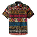 LeosWare® Men's Hawaiian Shirt Short Sleeve Button-up Breathable & Quick-Dry Aloha Echo Of The Tribe