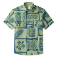 LeosWare® Men's Hawaiian Shirt Short Sleeve Button-up 95% Polyester, 5% Spandex Aloha Tiki Paradise