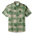 LeosWare® Men's Hawaiian Shirt Short Sleeve Button-up Breathable & Quick-Dry Aloha Saint Patrick's Day