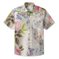 LeosWare® Men's Hawaiian Shirt Short Sleeve Button-up 95% Polyester, 5% Spandex Aloha Dawn's Arrival